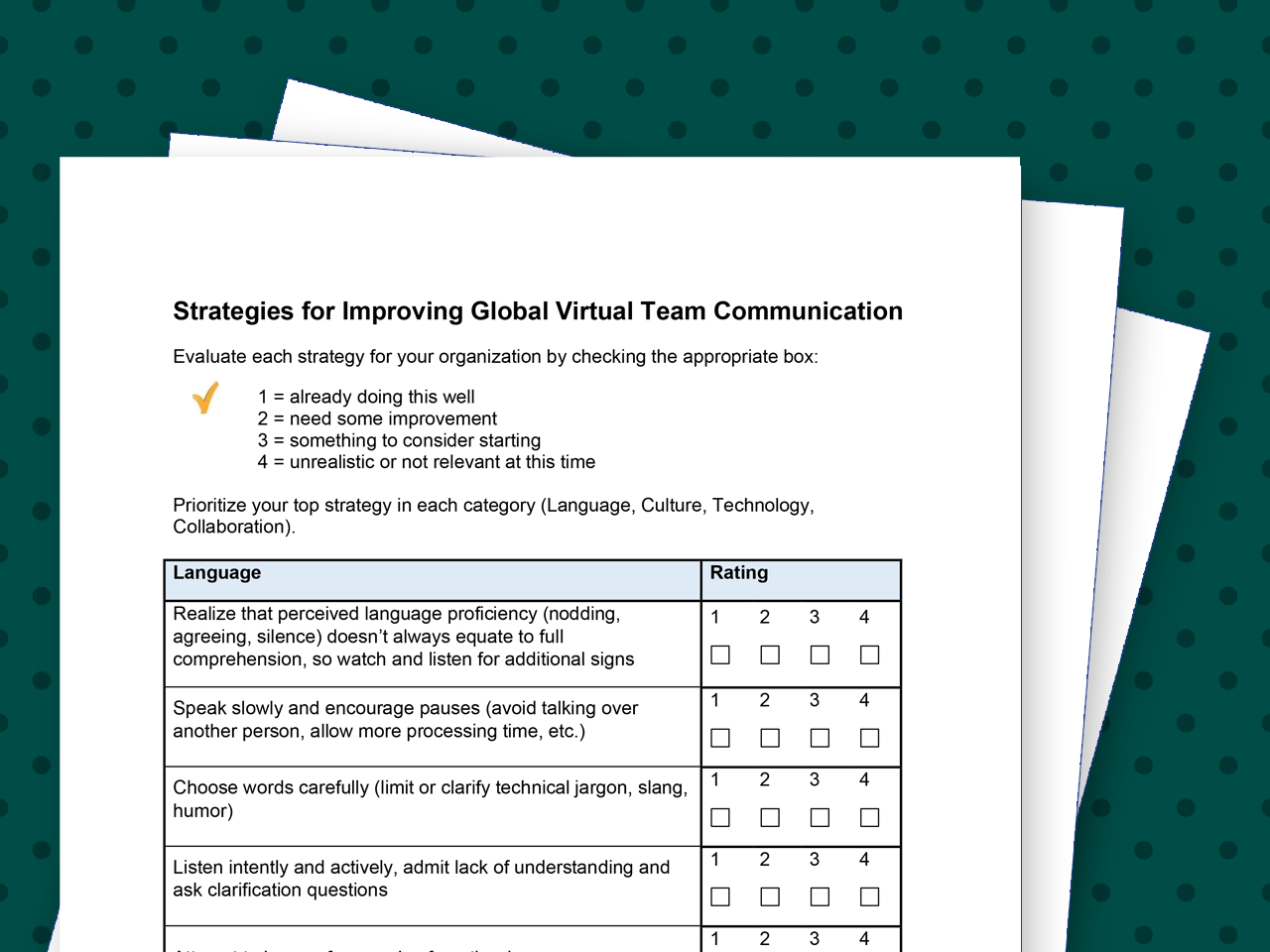 Strategies for Improving Global Virtual Team Communication